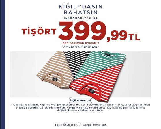 Tişört 399.99 TL'den