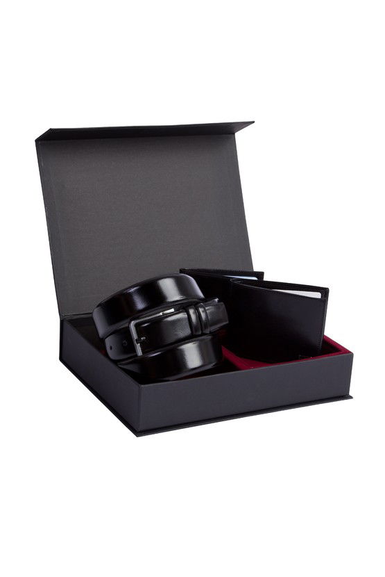 Erkek Giyim - 3'lü Kemer Cüzdan Kartlık Set