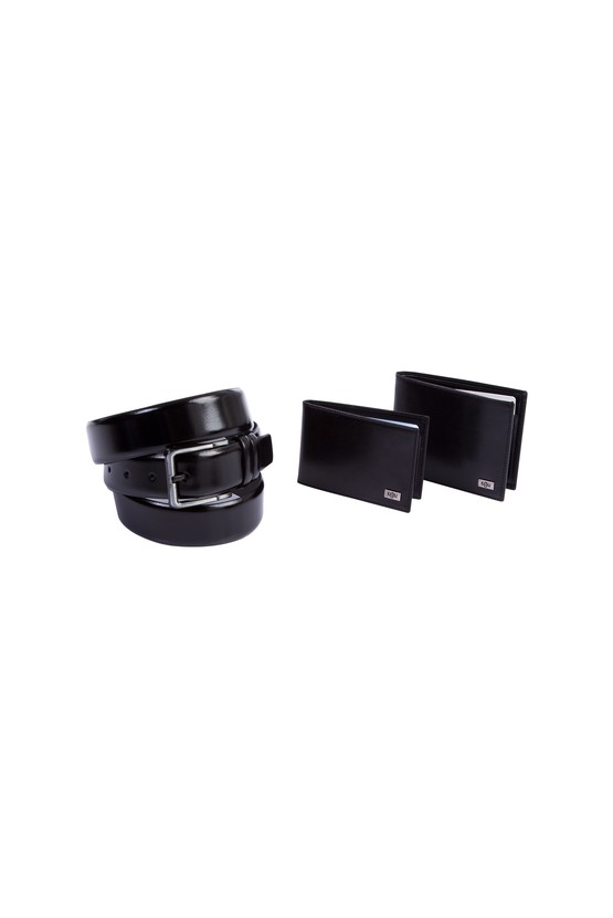 Erkek Giyim - 3'lü Kemer Cüzdan Kartlık Set