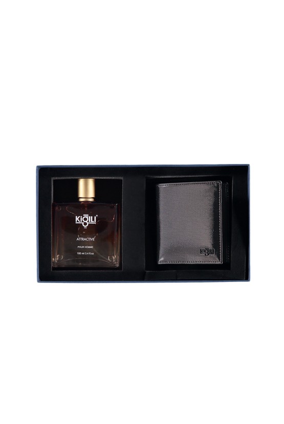 Erkek Giyim - 2'li Cüzdan & Parfüm Set