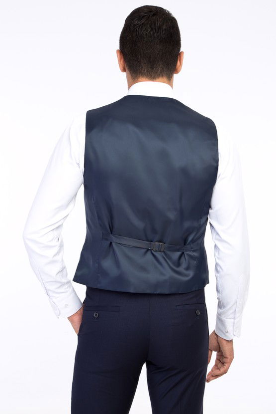 Erkek Giyim - Slim Fit Yelekli Takım Elbise