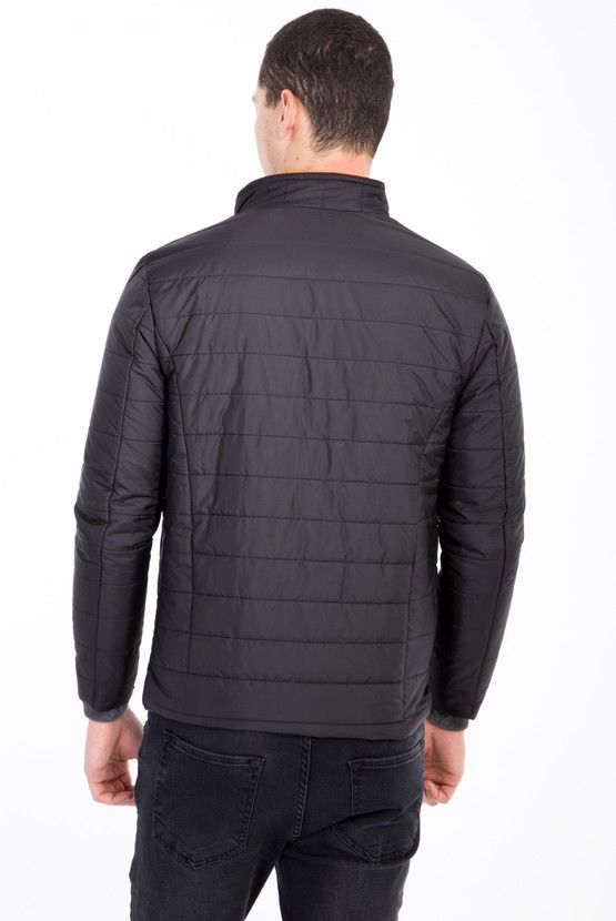 Erkek Giyim - Slim Fit Kapitone Mont