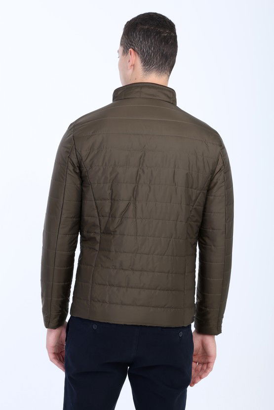 Erkek Giyim - Slim Fit Kapitone Mont