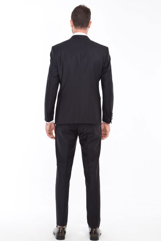 Erkek Giyim - Slim Fit Kruvaze Smokin / Damatlık
