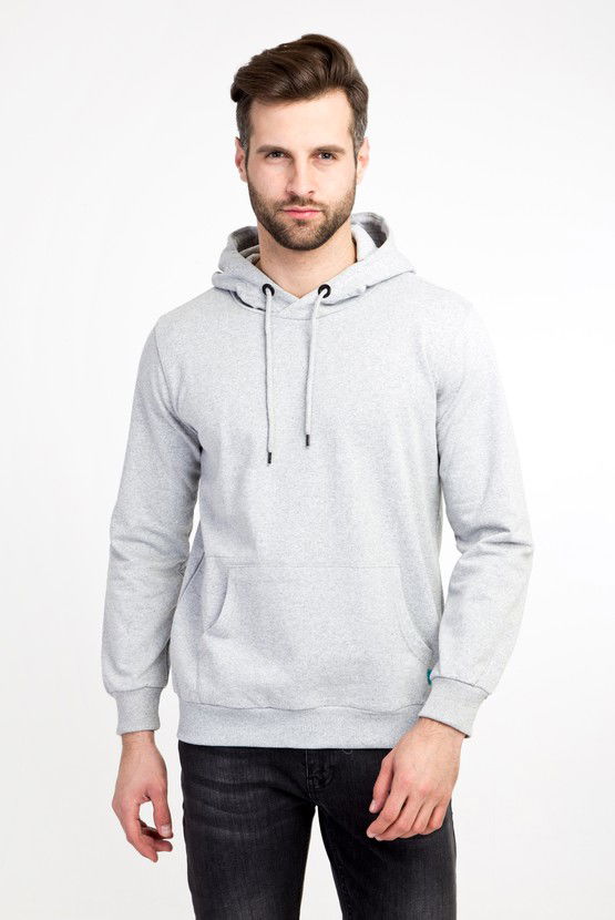 Erkek Giyim - Kapüşonlu Cepli Sweatshirt