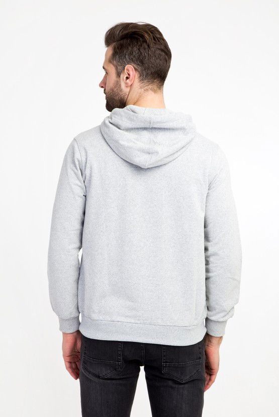 Erkek Giyim - Kapüşonlu Cepli Sweatshirt
