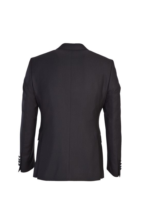Erkek Giyim - Slim Fit Sivri Yaka Yelekli Smokin / Damatlık
