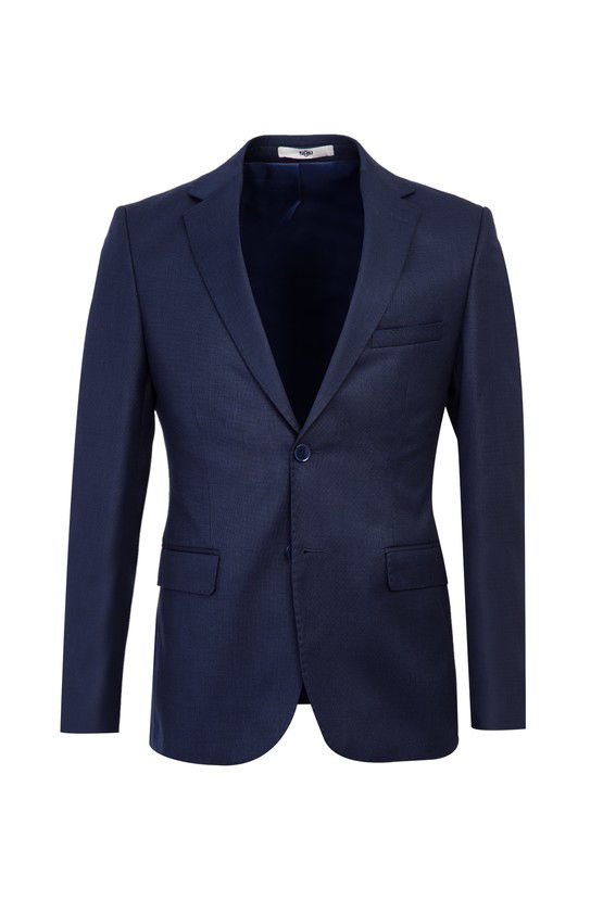 Erkek Giyim - Slim Fit Dar Kesim Desenli Takım Elbise