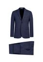  ORTA LACİVERT  Slim Fit Dar Kesim Desenli Takım Elbise