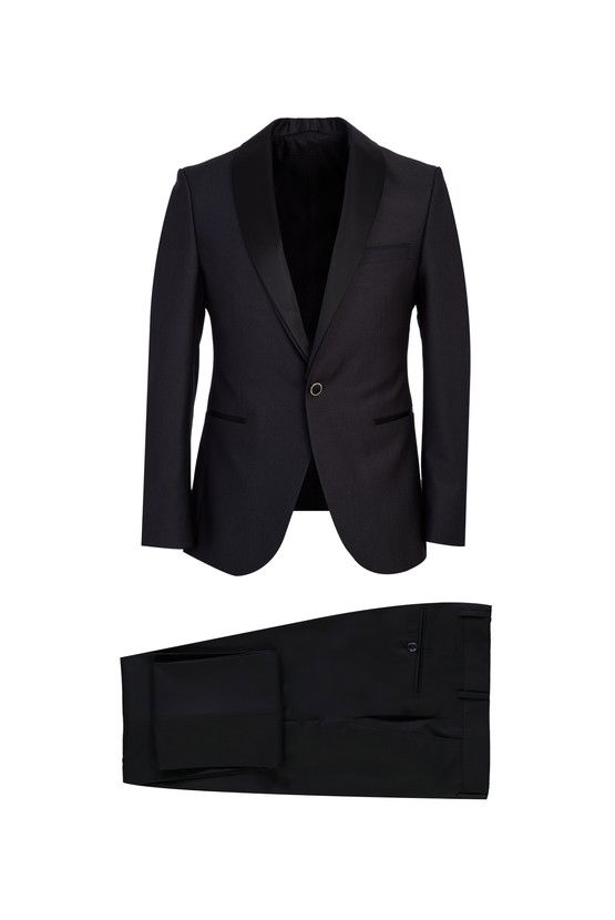 Erkek Giyim - Slim Fit Şal Yaka Smokin / Damatlık