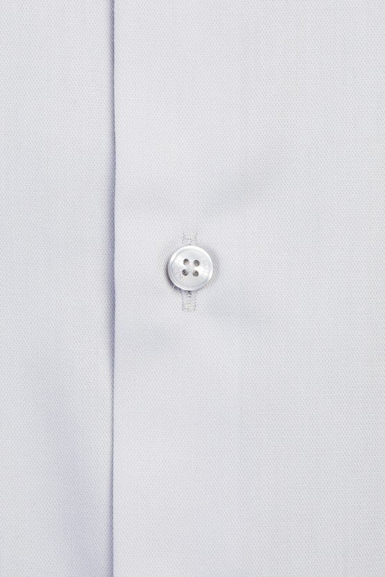 Erkek Giyim - Uzun Kol Slim Fit Dar Kesim Non Iron Pamuklu Gömlek