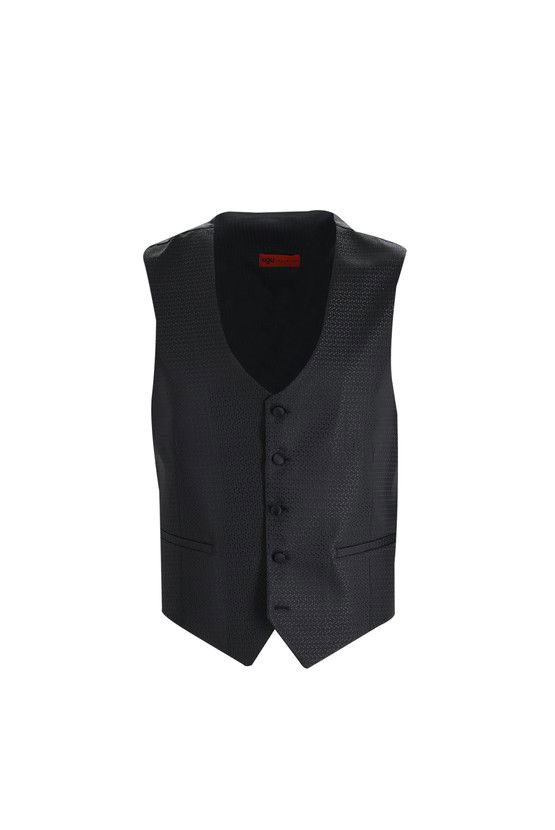 Erkek Giyim - Slim Fit Dar Kesim Şal Yaka Yelekli Smokin & Damatlık