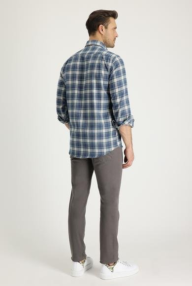 Erkek Giyim - ORTA VİZON 58 Beden Slim Fit Dar Kesim Likralı Kanvas / Chino Pantolon