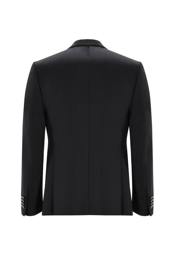 Erkek Giyim - Slim Fit Dar Kesim Mono Yaka Yelekli Smokin & Damatlık