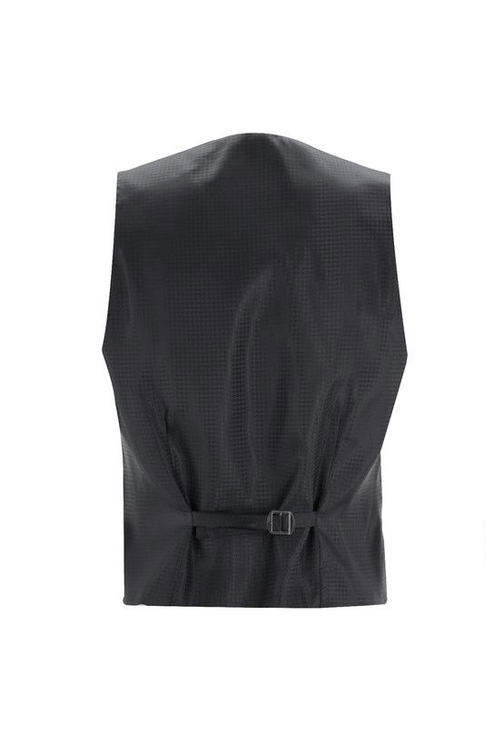 Erkek Giyim - Slim Fit Dar Kesim Mono Yaka Yelekli Smokin & Damatlık