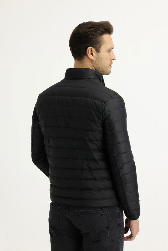 Erkek Giyim - Slim Fit Kapitone Mont