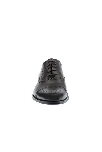Erkek Giyim - KOYU KAHVE 43 Beden Bağcıklı Klasik Deri Ayakkabı