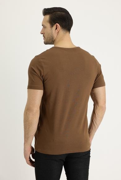 Erkek Giyim - TABA XL Beden V Yaka Slim Fit Dar Kesim Tişört
