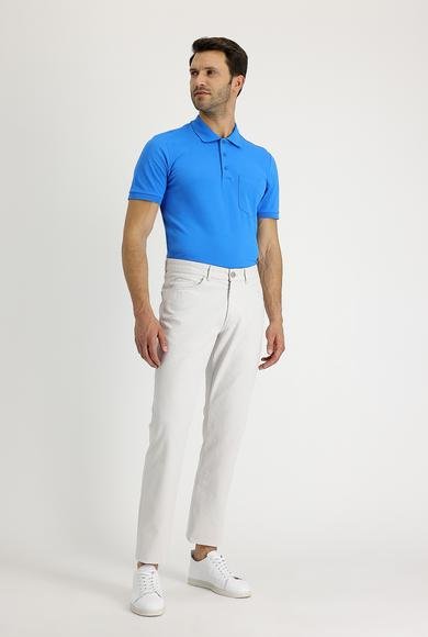 Erkek Giyim - TAŞ 54 Beden Regular Fit Desenli Likralı Kanvas / Chino Pantolon
