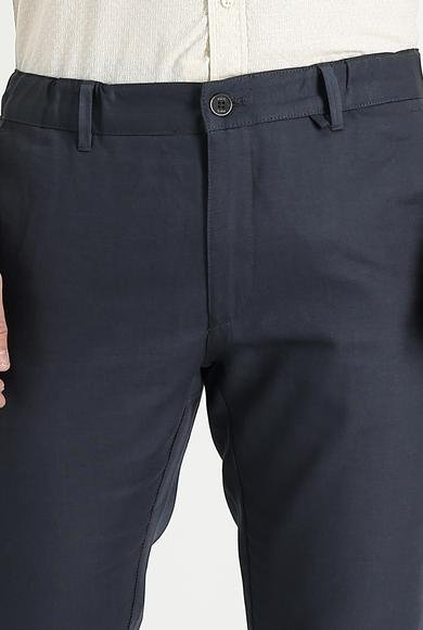 Erkek Giyim - ORTA ANTRASİT 50 Beden Regular Fit Kanvas / Chino Keten Pantolon