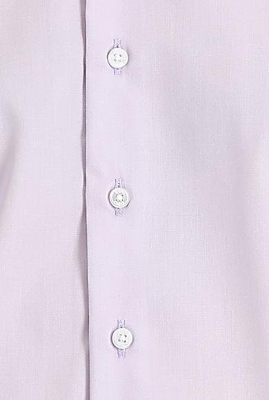 Erkek Giyim - LİLA L Beden Uzun Kol Slim Fit Dar Kesim Non Iron Pamuklu Gömlek
