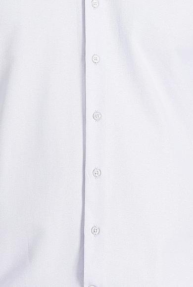 Erkek Giyim - LİLA S Beden Uzun Kol Slim Fit Dar Kesim Klasik Desenli Pamuklu Gömlek