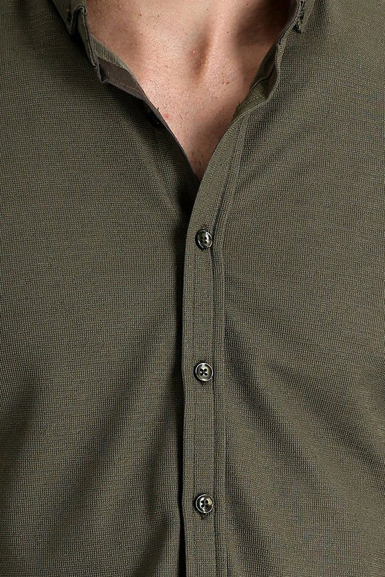 Erkek Giyim - Polo Yaka Regular Fit Düğmeli Tişört