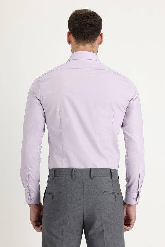 Erkek Giyim - Uzun Kol Non Iron Slim Fit Dar Kesim Pamuklu Gömlek