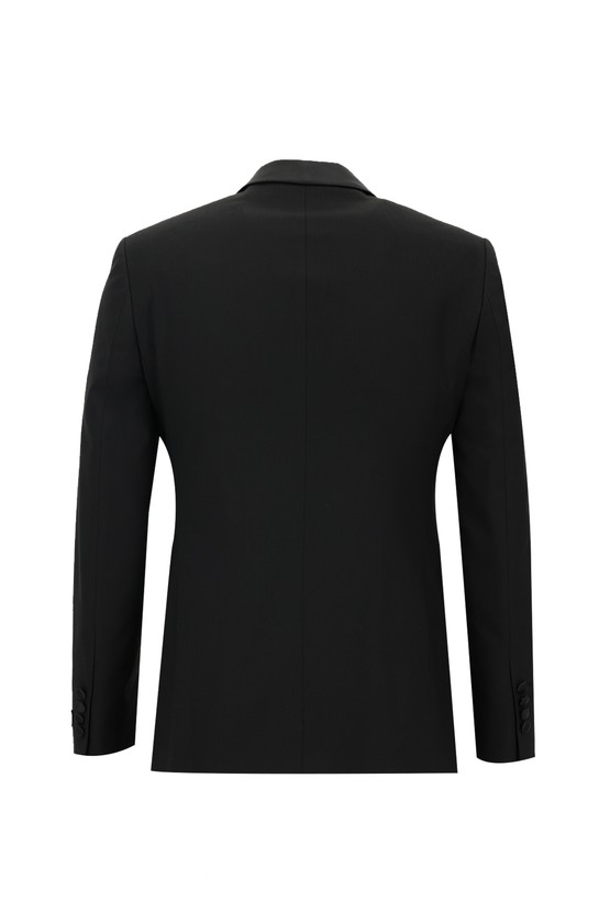 Erkek Giyim - Slim Fit Dar Kesim Şal Yaka Yünlü Smokin & Damatlık