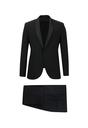  SİYAH  Slim Fit Dar Kesim Şal Yaka Yünlü Smokin & Damatlık