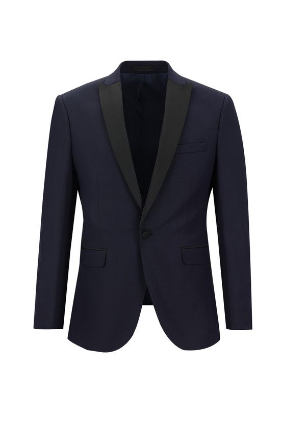 Erkek Giyim - Slim Fit Dar Kesim Sivri Yaka Smokin & Damatlık