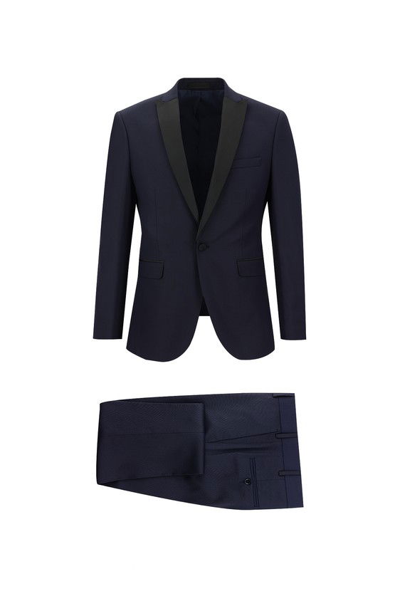 Erkek Giyim - Slim Fit Dar Kesim Sivri Yaka Smokin & Damatlık
