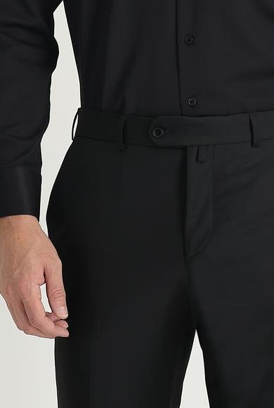 Erkek Giyim - SİYAH 56 Beden Yünlü Klasik Kumaş Pantolon