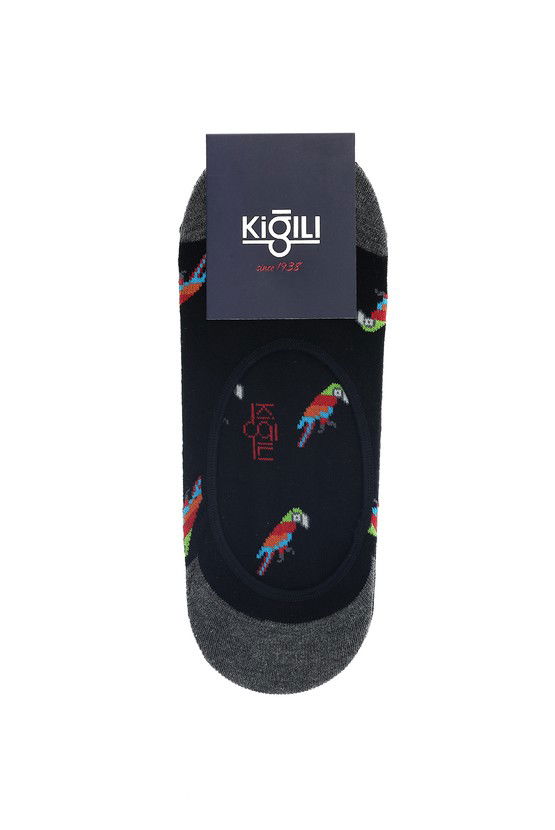 Erkek Giyim - 2'li Pamuklu Desenli Loafer Çorap Seti