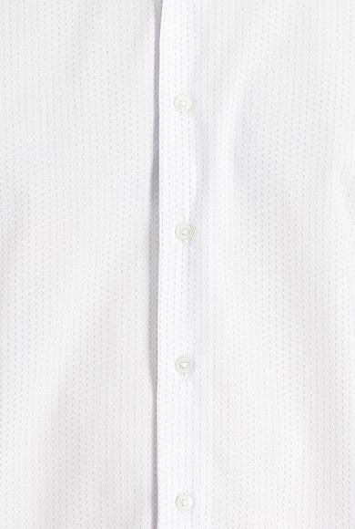 Erkek Giyim - AÇIK LACİVERT L Beden Uzun Kol Regular Fit Çizgili Pamuklu Gömlek