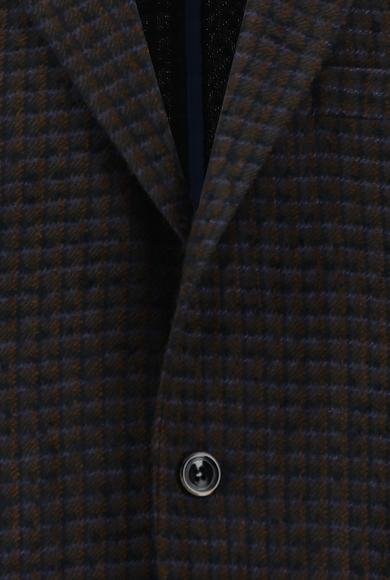 Erkek Giyim - ORTA KAHVE 70 Beden Klasik Desenli Ceket