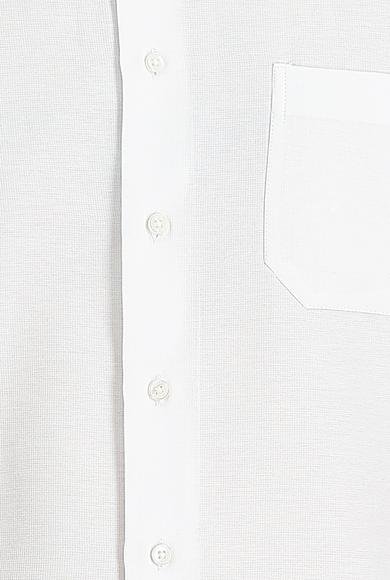 Erkek Giyim - BEYAZ XL Beden Uzun Kol Klasik Desenli Pamuklu Gömlek