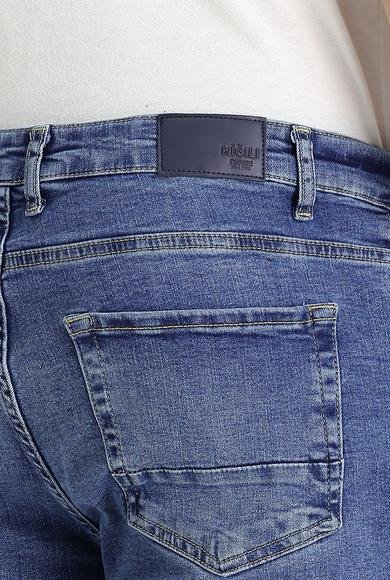 Erkek Giyim - İNDİGO 38 Beden Slim Fit Dar Kesim Likralı Denim Pantolon
