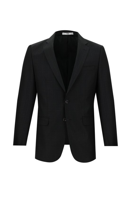 Erkek Giyim - Regular Fit Kareli Takım Elbise