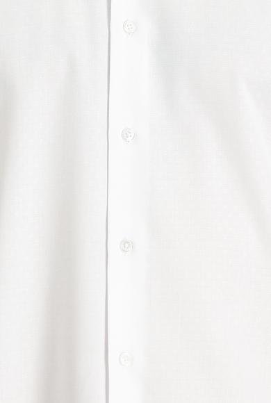 Erkek Giyim - BEYAZ 3X Beden Uzun Kol Klasik Desenli Pamuklu Gömlek