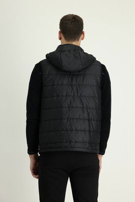 Slim Fit Dar Kesim Kapüşonlu Spor Yelek_2