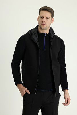 Slim Fit Dar Kesim Kapüşonlu Spor Yelek
