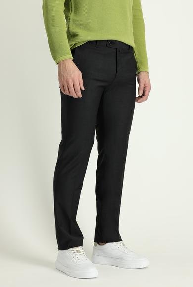 Erkek Giyim - AÇIK ANTRASİT 52 Beden Yünlü Klasik Kumaş Pantolon