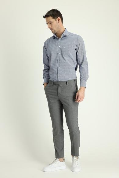Erkek Giyim - ORTA GRİ 60 Beden Likralı Klasik Kumaş Pantolon