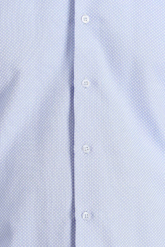 Erkek Giyim - Uzun Kol Slim Fit Dar Kesim Klasik Pamuklu Kolay Ütülenebilir Gömlek