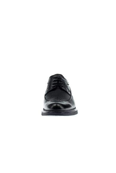 Erkek Giyim - KOYU LACİVERT 41 Beden Bağcıklı Klasik Deri Ayakkabı