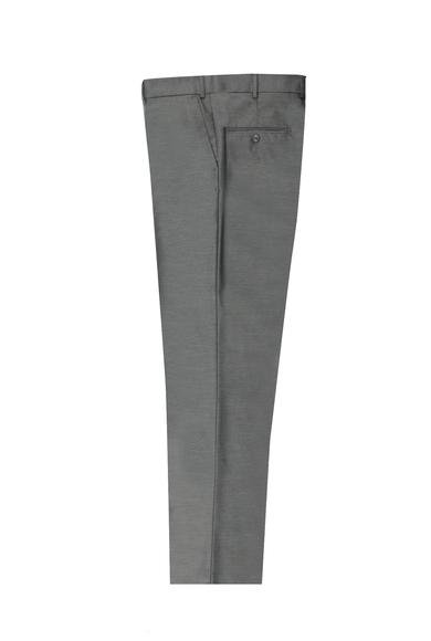 Erkek Giyim - ORTA GRİ 56 Beden Likralı Klasik Kumaş Pantolon