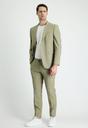  AÇIK HAKİ  Slim Fit Dar Kesim Beli Lastikli İpli Takım Elbise