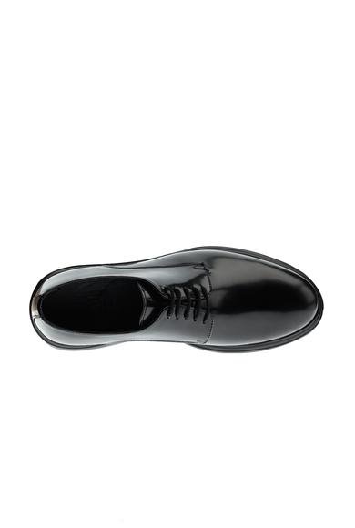 Erkek Giyim - SİYAH 42 Beden Bağcıklı Rugan Casual Deri Ayakkabı