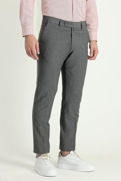 Erkek Giyim - ORTA GRİ 54 Beden Yünlü Klasik Kumaş Pantolon